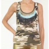 Regata com franja camuflada